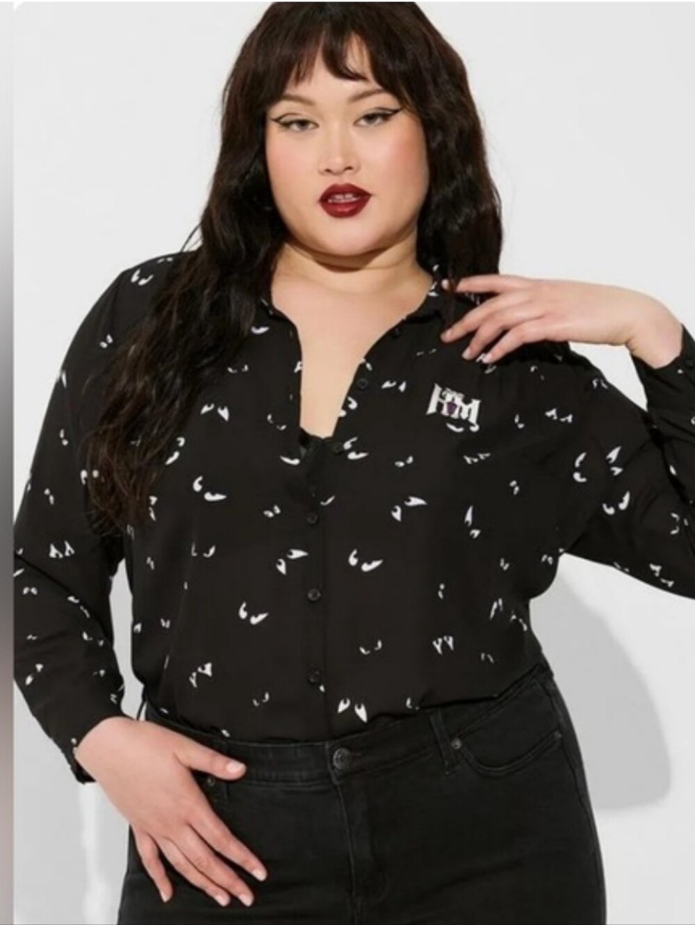 Disney Haunted Mansion Georgette Blouse from Torrid Size 3 Bats